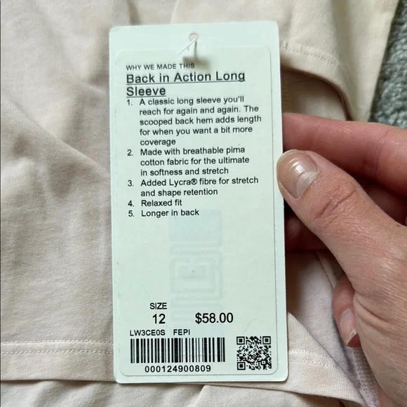 Lululemon Back in Action Long Sleeve Top - Picture 3 of 3